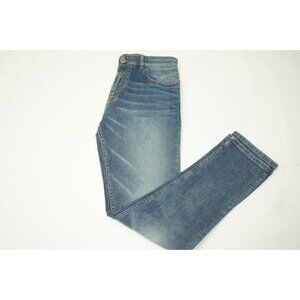 Isaia Napoli Blue Jeans Washed Cotton Blend Mens Denim Jeans Sz 48R Brand New